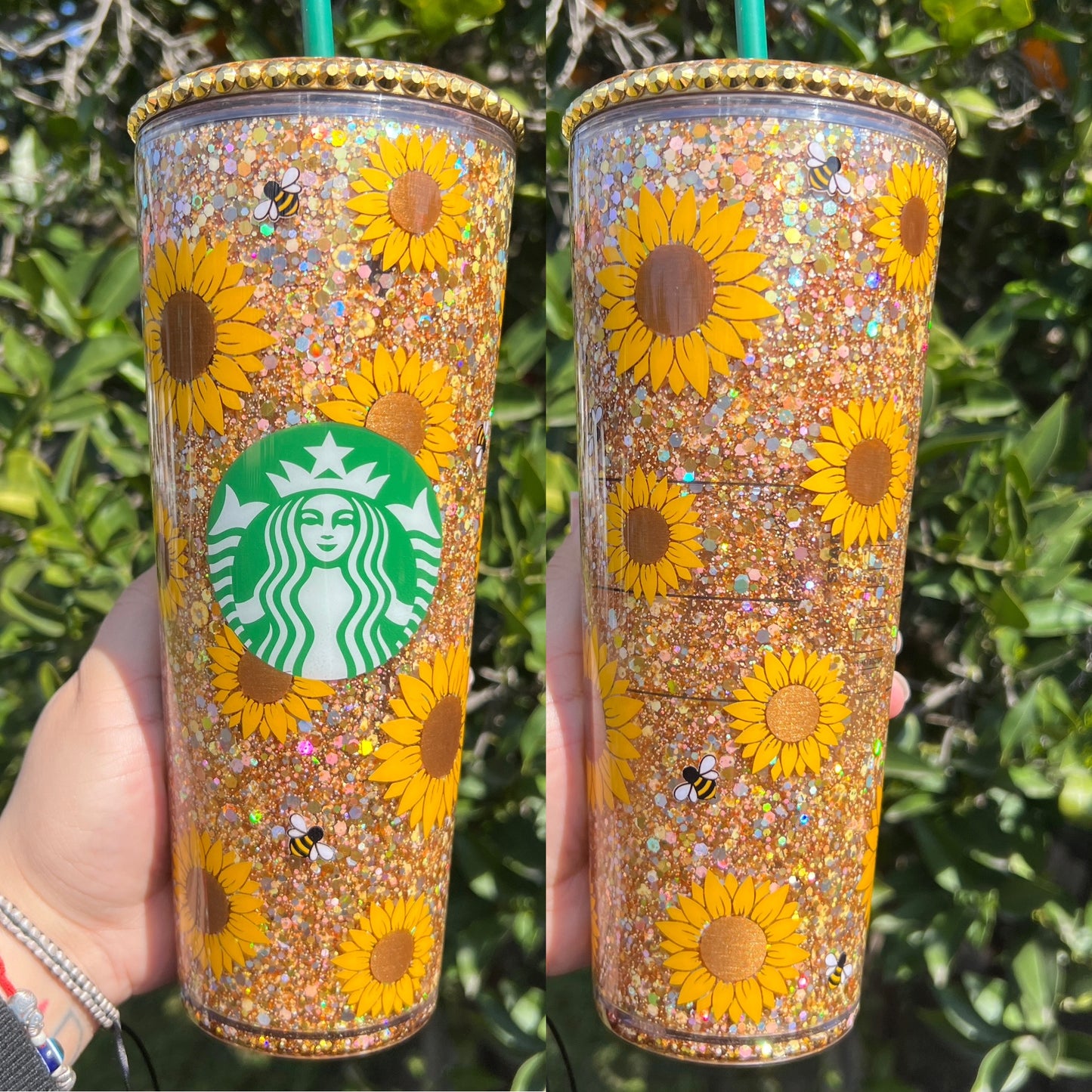 Golden Hour🌻🐝 (Suspended glitter)