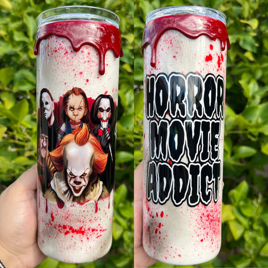 Horror Movie Addict (Glow Lettering)