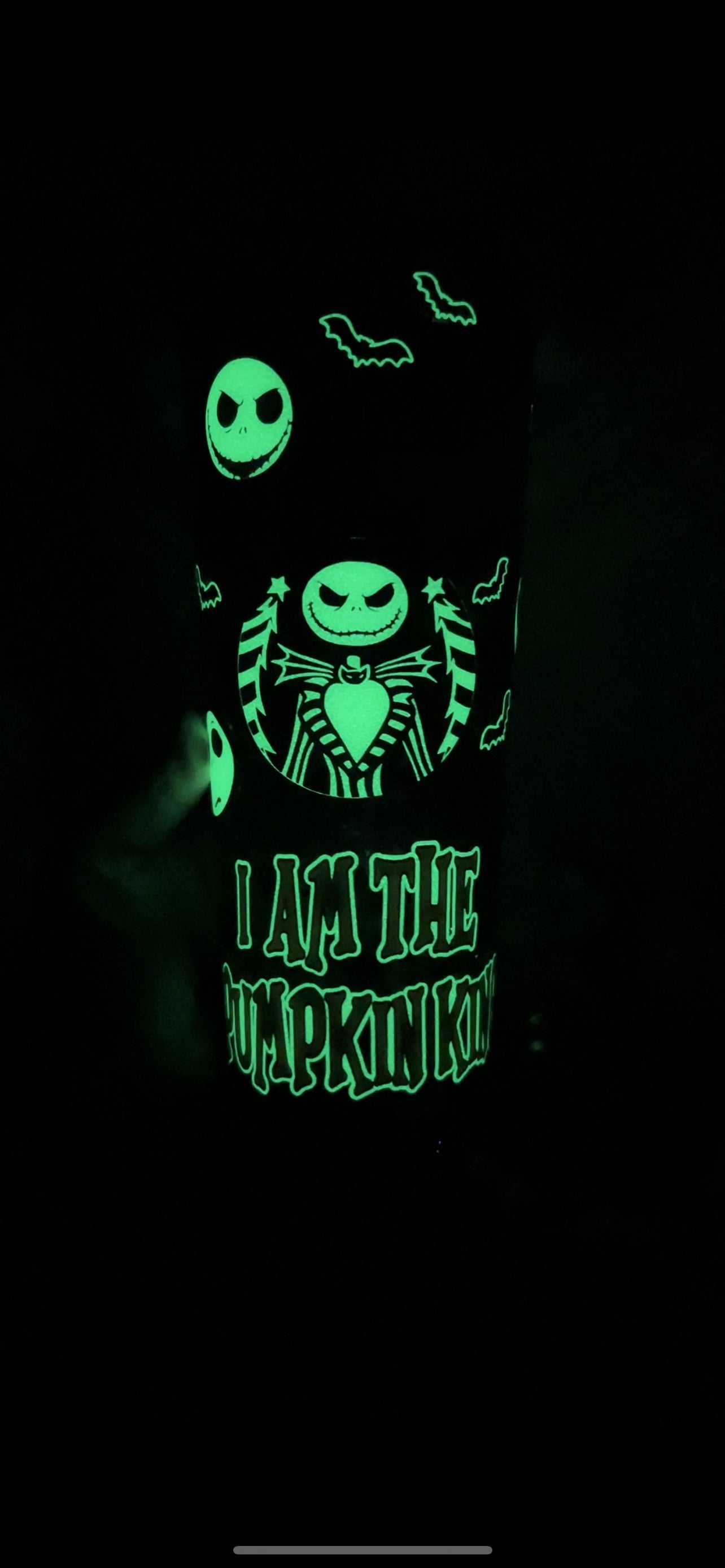 I Am The Pumpkin King🎃 (Suspended glitter/ Glow in the dark)